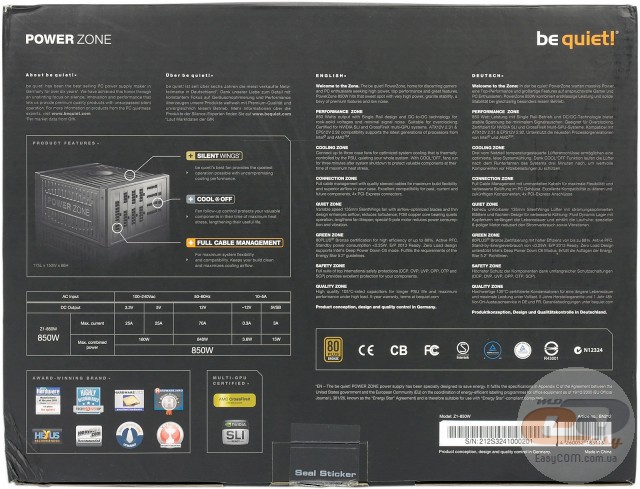 be quiet! POWER ZONE Z1-850W