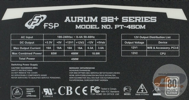 FSP AURUM 92 PLUS Platinum 450