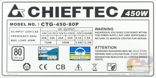 CHIEFTEC CTG-450-80P