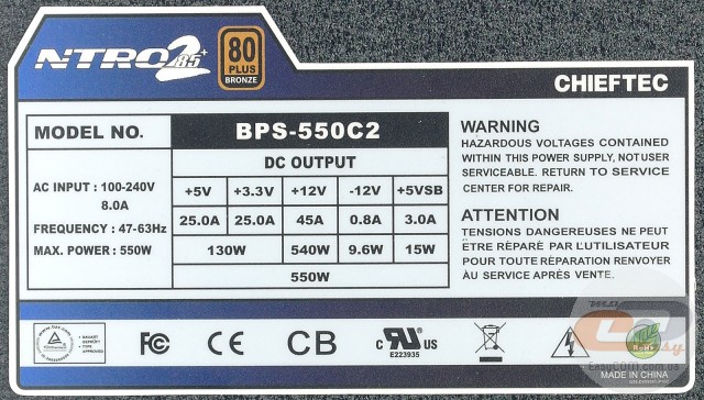 CHIEFTEC BPS-550C2