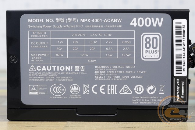 Cooler Master MasterWatt Lite 400