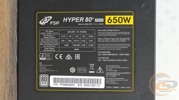 FSP HYPER 80+ PRO 650W