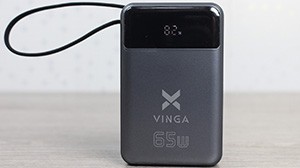 Огляд Vinga 20000 mAh 65W Display USB-C Cable Grey (VPBB2065C): доступна універсальна батарея з кабелем USB-C та потужністю до 65 Вт