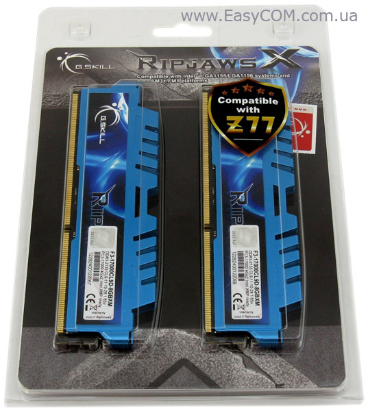 DDR3-2133 G.Skill RipjawsX F3-17000CL9D-8GBXM