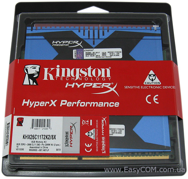 DDR3-2666 Kingston HyperX Predator KHX26C11T2K2/8X