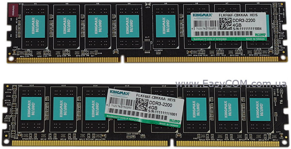 DDR3-2200 KINGMAX Nano Gaming RAM 2x4GB (FLK66F-C8KKAA HEIS)