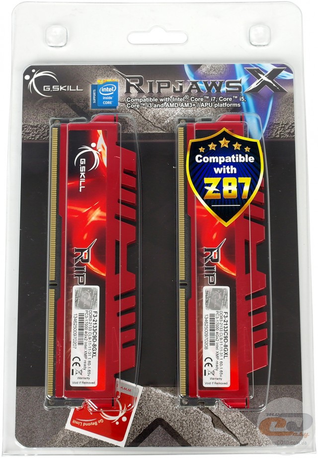 DDR3-2133 G.Skill RipjawsX F3-2133C9D-8GXL