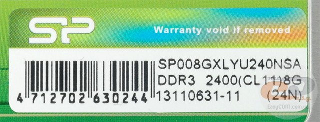 DDR3-2400 Silicon Power XPower SP008GXLYU240NSA