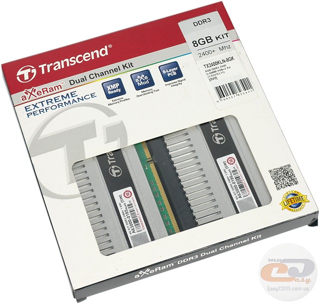 DDR3-2400 Transcend aXeRam TX2400KLN-8GK
