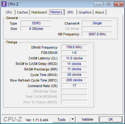 DDR3-1600 Strontium SRT8G86U1-P9Z