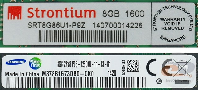 DDR3-1600 Strontium SRT8G86U1-P9Z