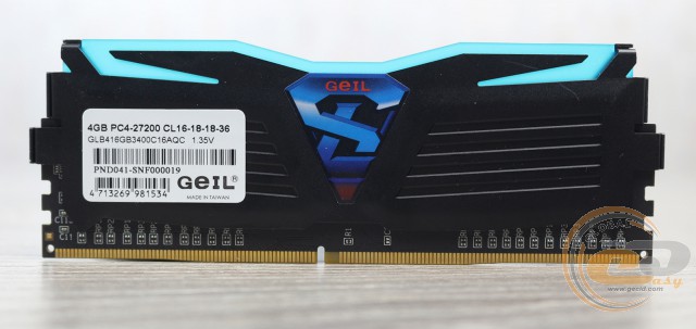 GeIL SUPER LUCE BLUE 3400MHz Quad Channel GLB416GB3400C16AQC