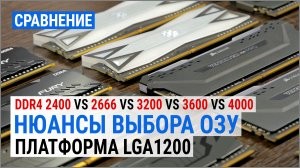 Вибір ОЗП на платформі Intel Socket LGA1200 з Core i7-11700K: порівняння DDR4-2400 vs 2666 vs 3200 vs 3600 vs 4000