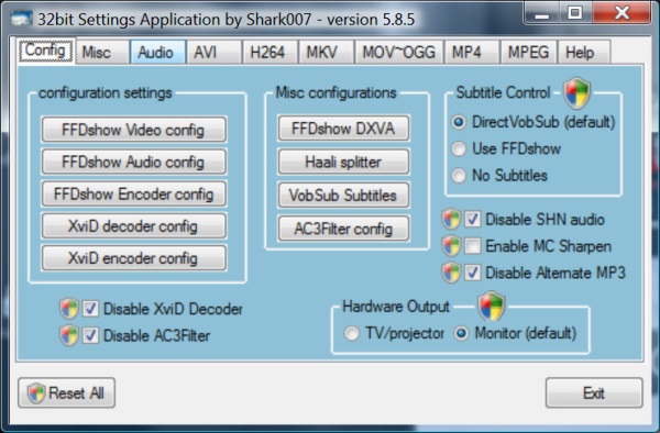 Vista Codec Package
