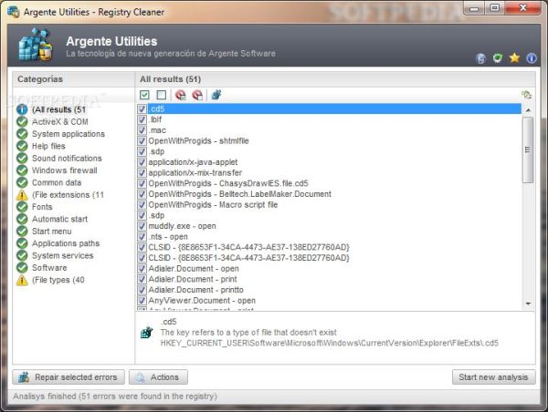 Argente - Registry Cleaner 3.1.0.1