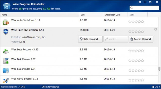 Wise Program Uninstaller