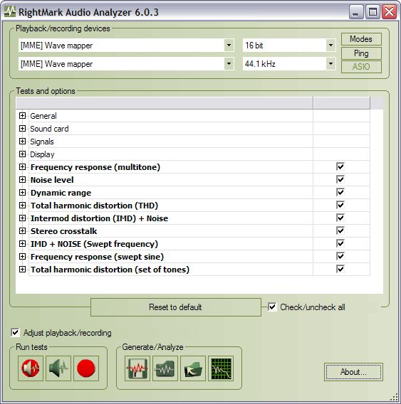 RightMark Audio Analyzer