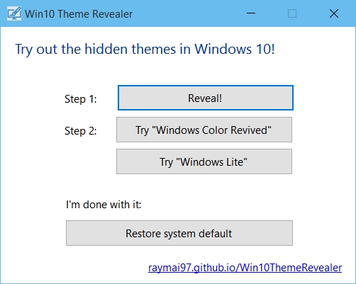 Win10 Theme Revealer