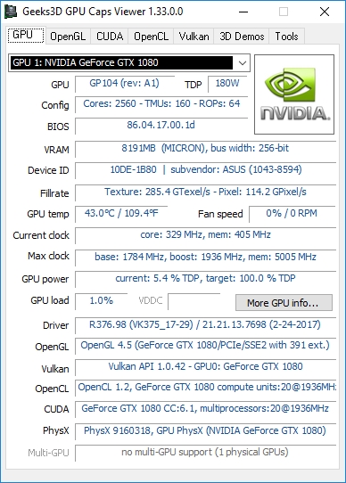 GPU Caps Viewer