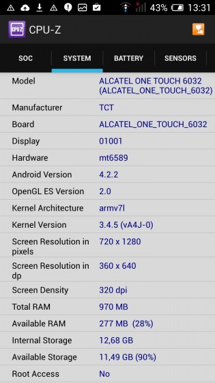 ALCATEL ONETOUCH IDOL ALPHA