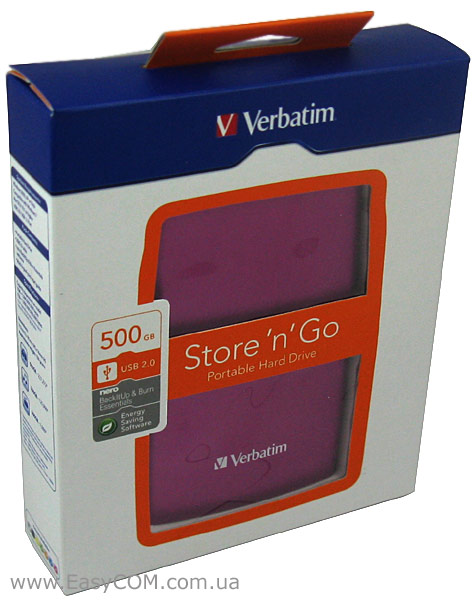 Verbatim Store‘n‘Go Neon Colour HDD 500Гб