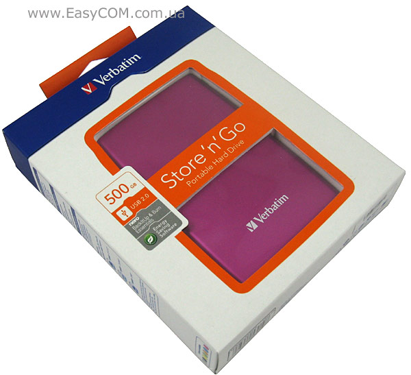 Verbatim Store‘n‘Go Neon Colour HDD 500Гб