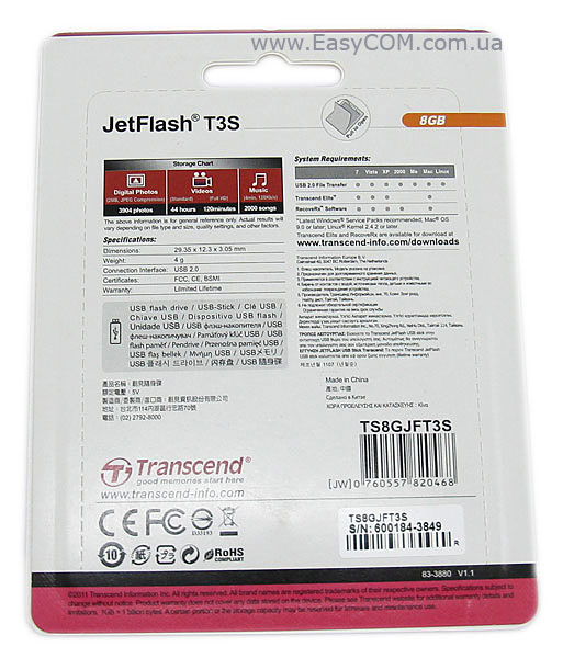 Transcend JetFlash T3S 