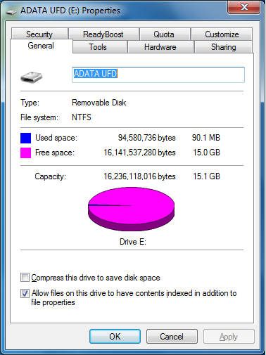 ADATA Nobility S805 Properties General