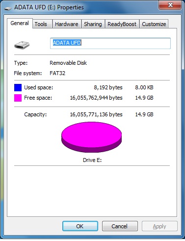 ADATA DashDrive Properties