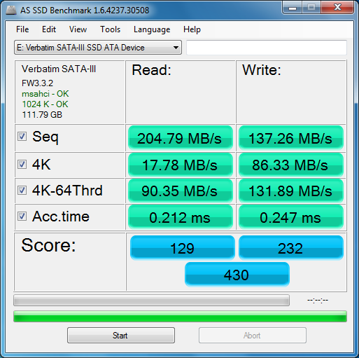Verbatim 3SSD120 test