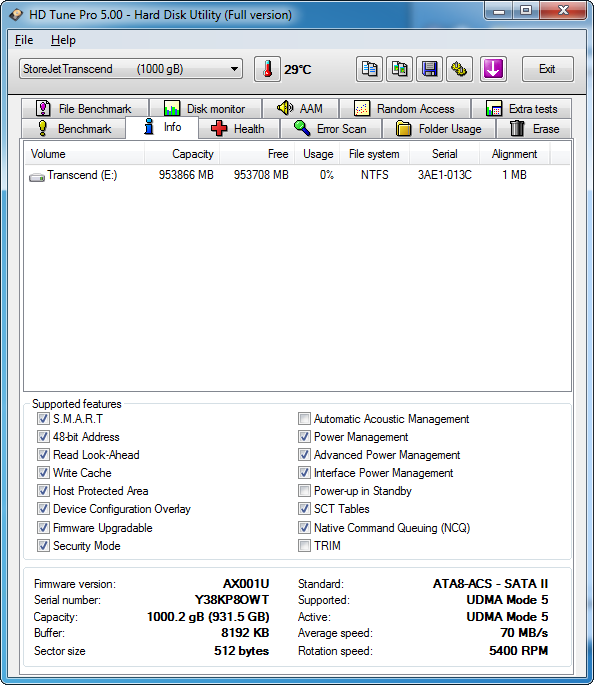 Transcend StoreJet 25A3