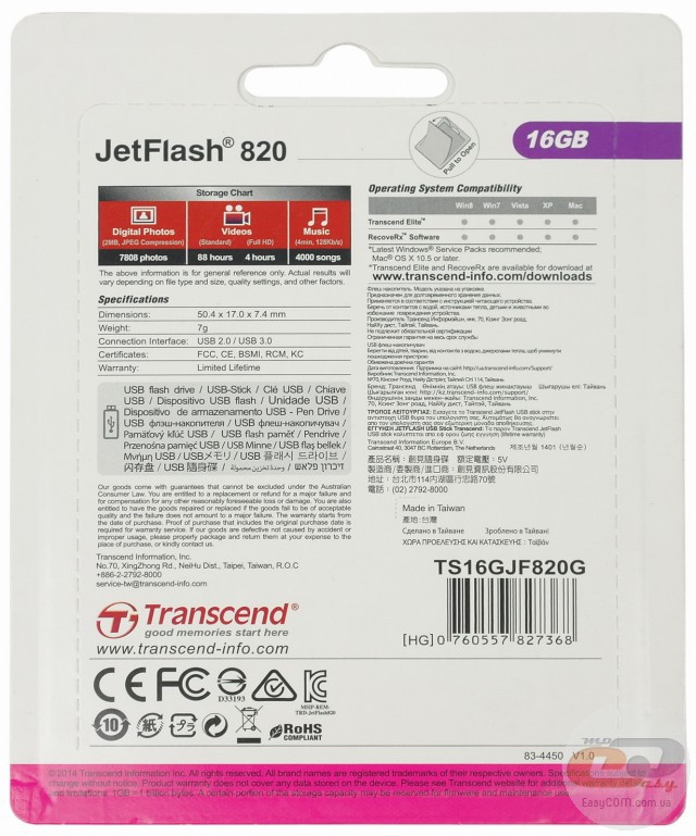 Transcend JetFlash 820G