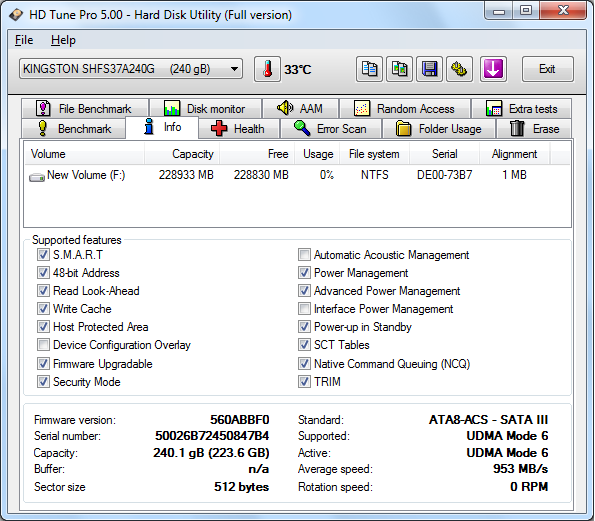 Kingston HyperX FURY SSD (SHFS37A/240G)