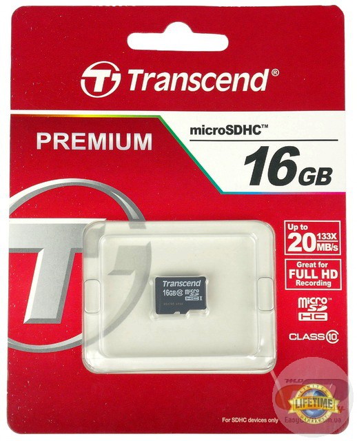 Transcend microSDHC Class 10 Premium (TS16GUSDC10)