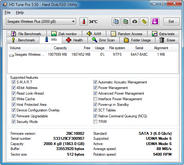 Seagate Wireless Plus (STCV2000200)