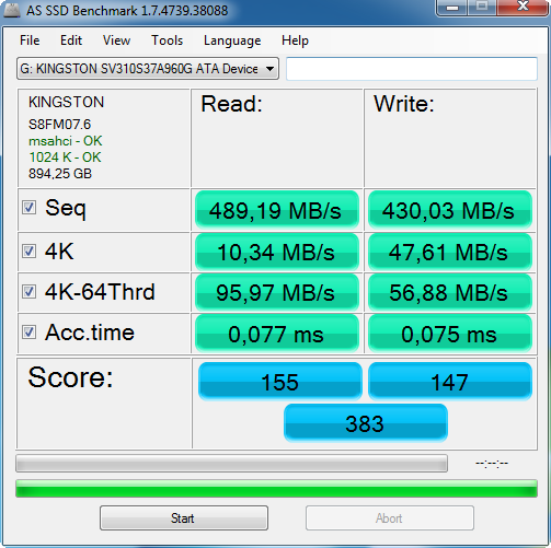 Kingston SSDNow V310 (SV310S3B7A/960G)