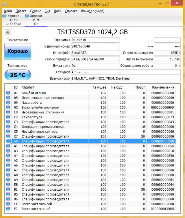 Transcend SSD370 (TS1TSSD370)