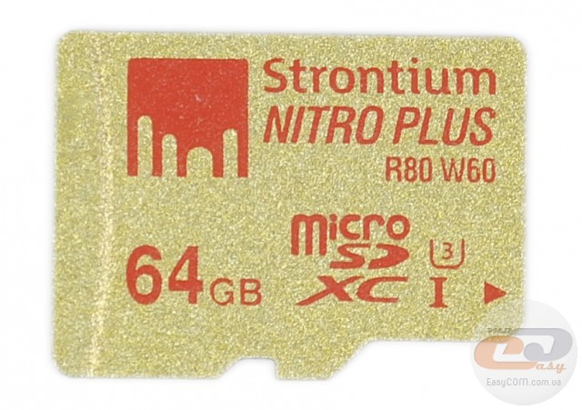 Strontium microSDXC Nitro Plus UHS-1 U3 (SRP64GTFU1C)