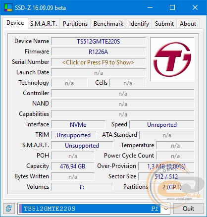 Transcend MTE220S (TS512GMTE220S)