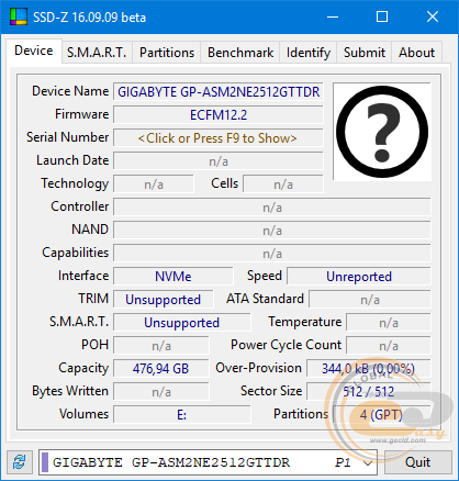 GIGABYTE AORUS RGB M.2 NVMe SSD 512GB