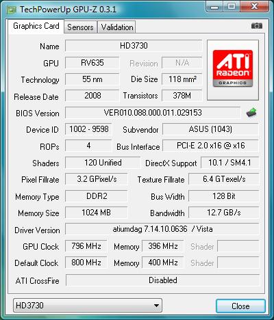 gpu-z ASUS EAH3730/HDI/1G