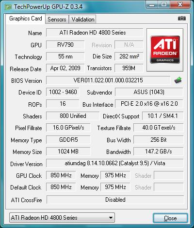 ASUS EAH4890/HTDI/1GD5