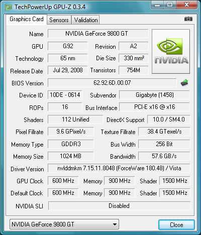 GIGABYTE GV-N98TSL-1GI