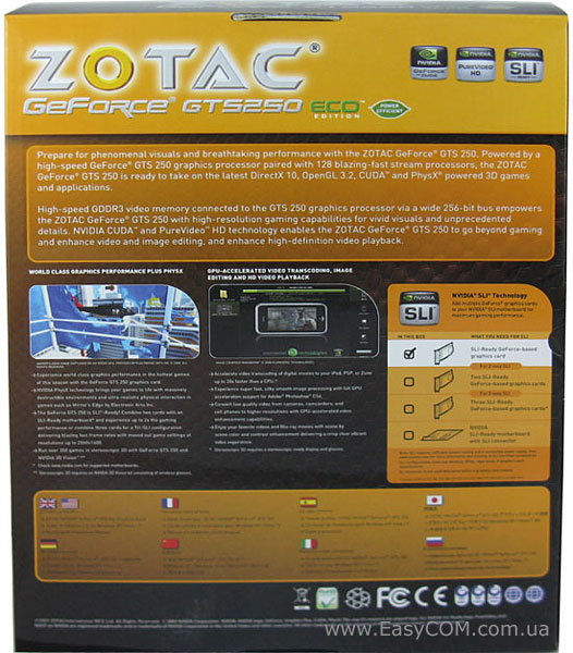 ZOTAC GeForce GTS 250 Eco