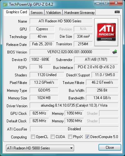 PowerColor Radeon HD5830 PCS+