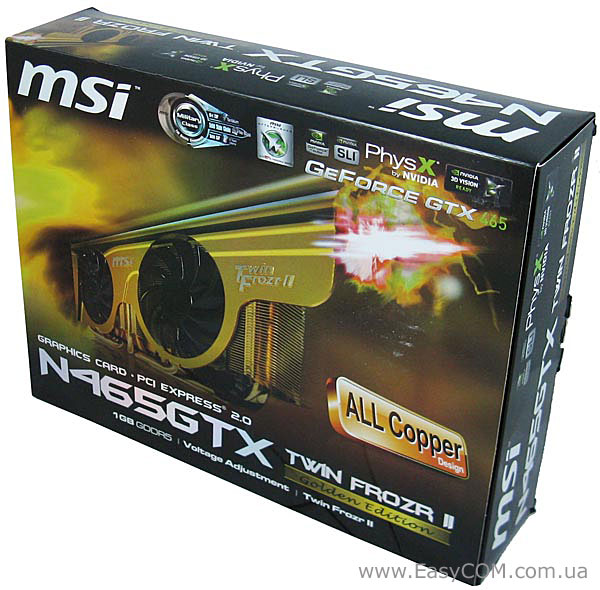 MSI N465GTX Twin Frozr II Golden Edition