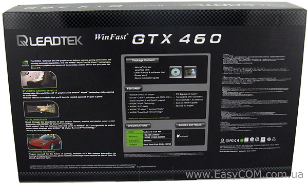 Leadtek WinFast GTX 460 768MB (GTX460-768D5-FPAS-1)