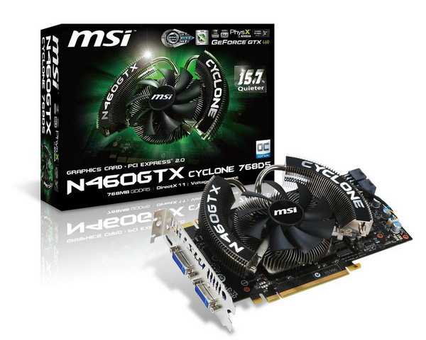 MSI N460GTX CYCLONE 768D5 ОС