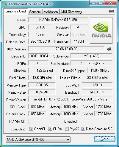 gpu-z MSI N450GTS CYCLONE 1GD5/OC