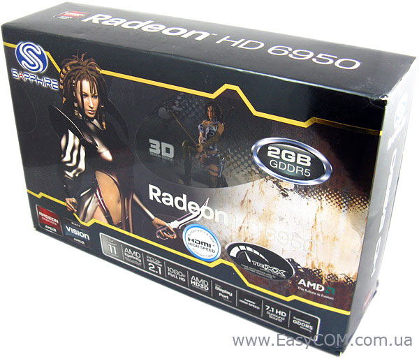 Sapphire Radeon HD 6950 (HD6950 2G GDDR5 PCI-E DL-DVI-I+SL-DVI-D/HDMI/DUAL MINI DP)